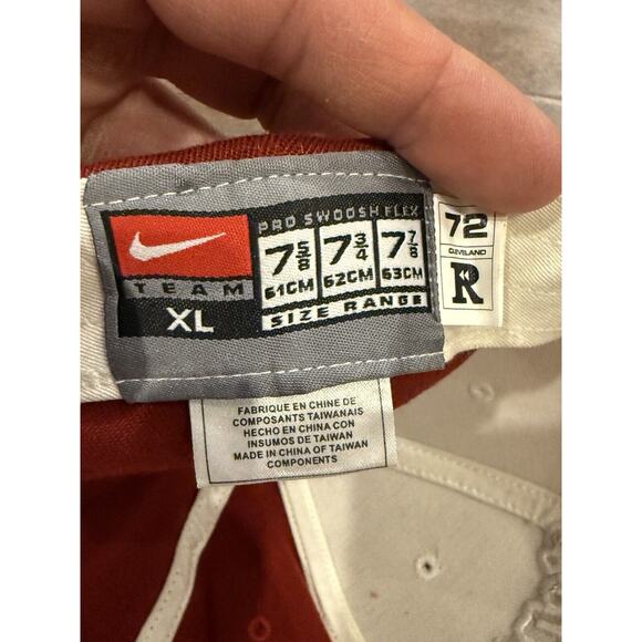 Vtg 90s Nike NBA Cleveland Cavaliers Swoosh Fitted Hat Size XL Wool Baseball Cap - Picture 8 of 9